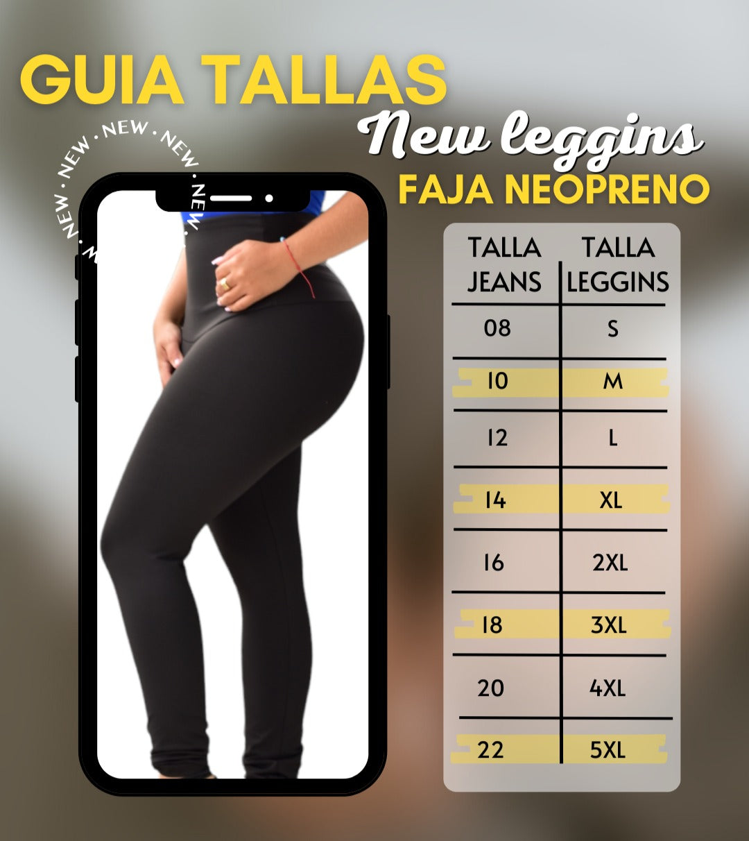 Leggins bota campana faja interna