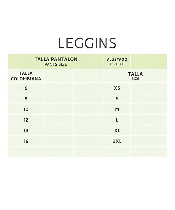 Leggins con faja interna y levanta cola