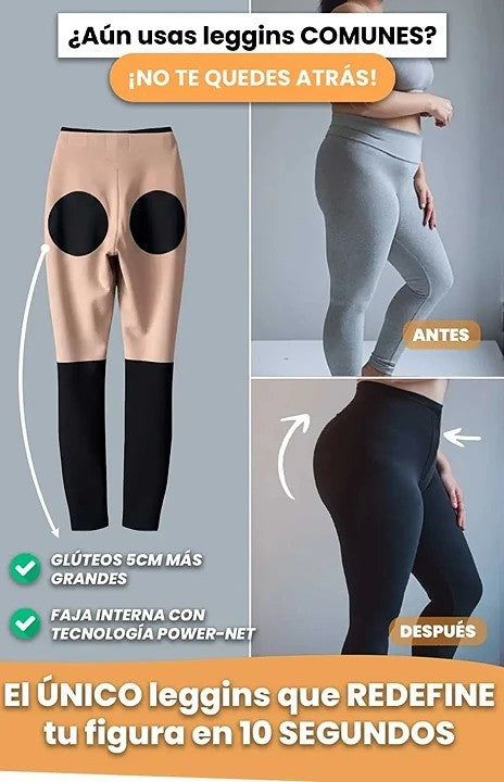 Leggins faja reloj de arena tubo