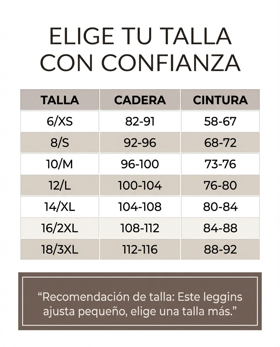 Leggins faja reloj de arena tubo