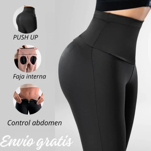 Leggins con faja interna y levanta cola