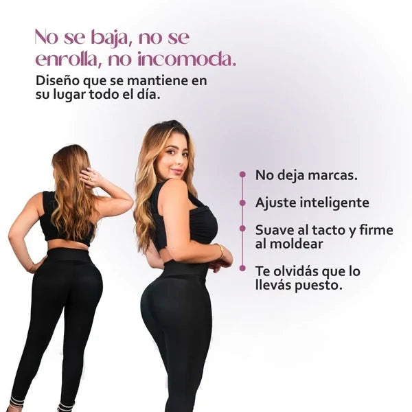 Leggins con faja interna y levanta cola